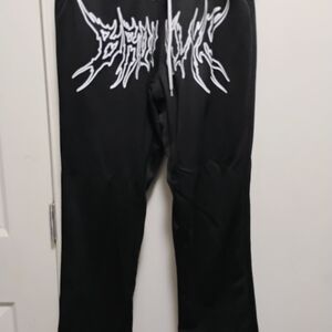 Black Graphic Men's Pants